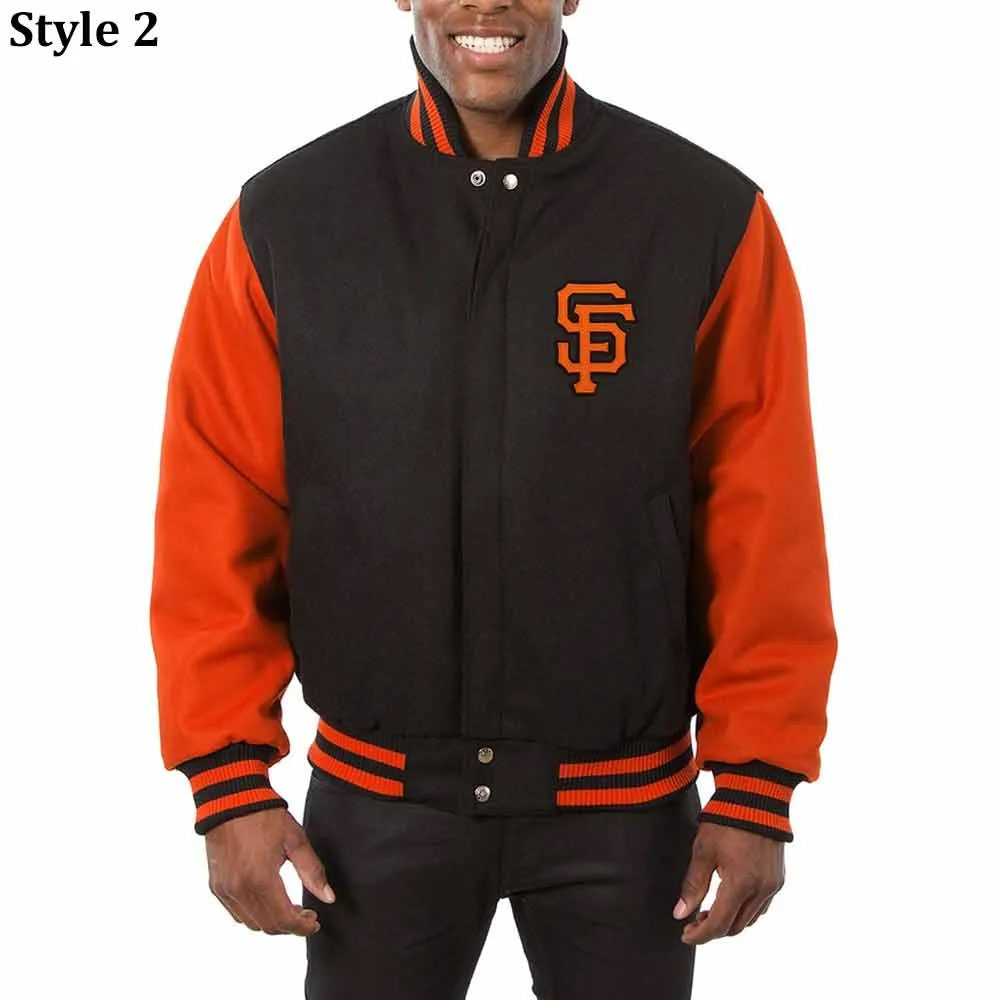 San Francisco Giants Varsity Orange/Black Wool Jacket - Image 3