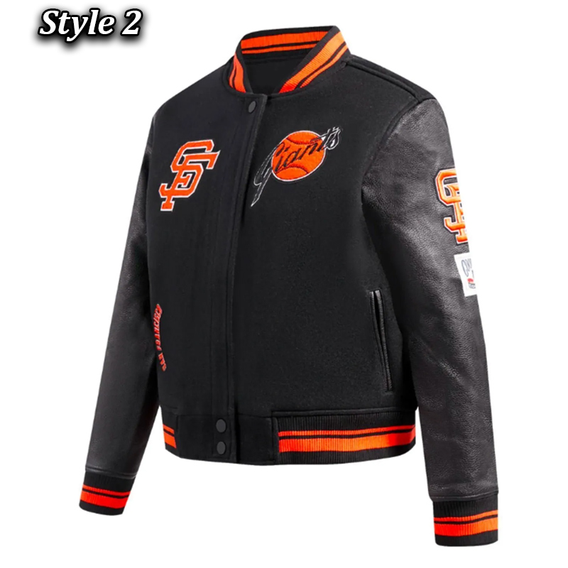 Retro Classic Rib San Francisco Giants Varsity Jacket - Image 8