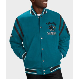 San Jose Sharks Tailback Teal Varsity Jacket
