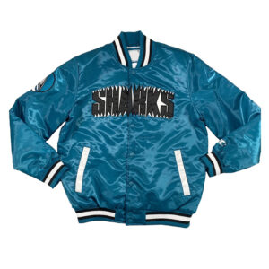 San Jose Sharks 30th Anniversary Teal Blue Satin Jacket