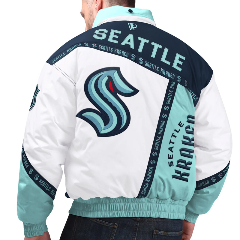 Seattle Kraken Pro Player Tape Full-Zip Hoodie Jacket - Image 2