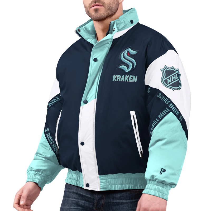 Seattle Kraken Pro Player Tape Full-Zip Hoodie Jacket