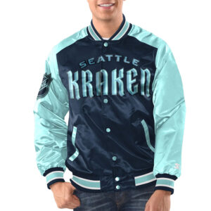 Renegade Seattle Kraken Navy and Bright Blue Jacket