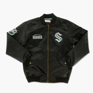 Seattle Kraken Team Leader Black Bomber Jacket