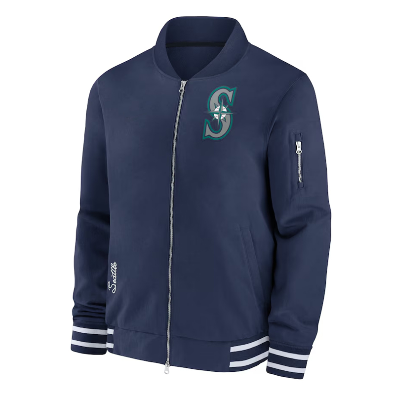 Seattle Mariners Collection Dugout Navy Bomber Jacket