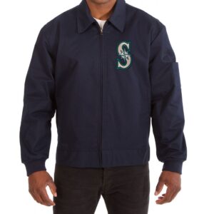 Workwear Seattle Mariners Navy Blue Cotton Jacket