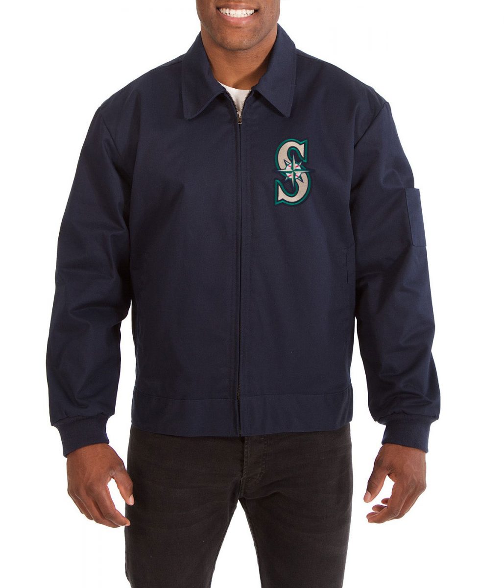 Workwear Seattle Mariners Navy Blue Cotton Jacket