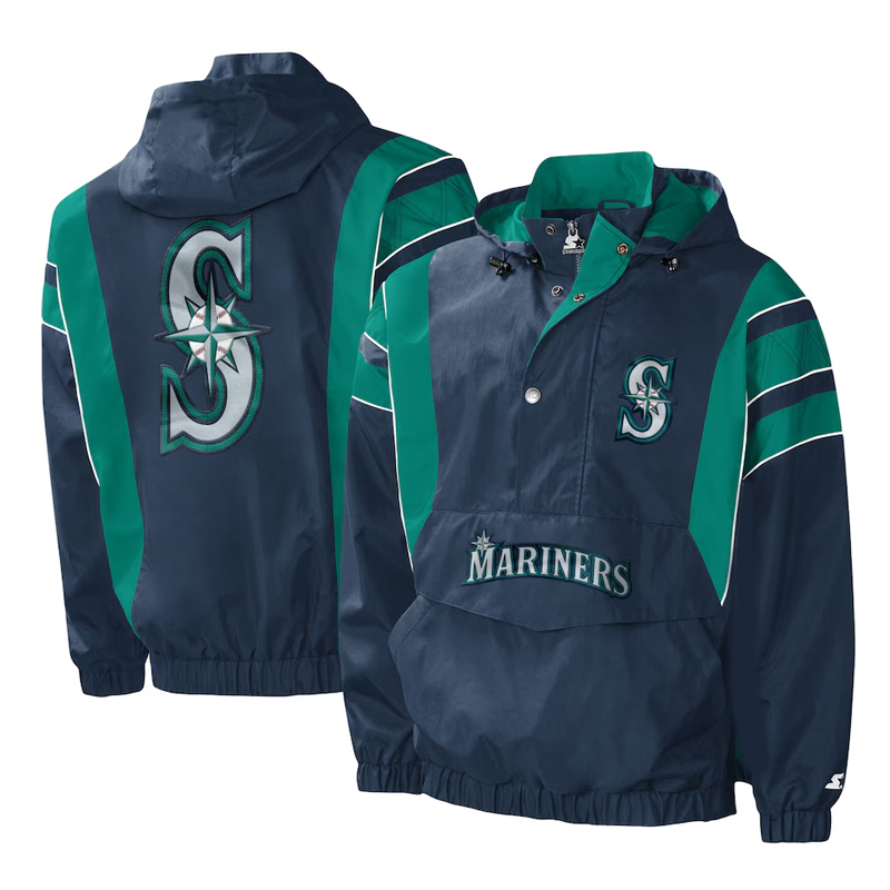 Navy Seattle Mariners Impact Hoodie Jacket - Image 3