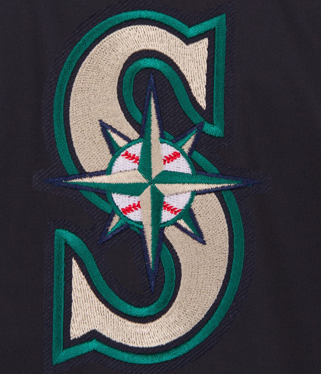 Workwear Seattle Mariners Navy Blue Cotton Jacket - Image 2