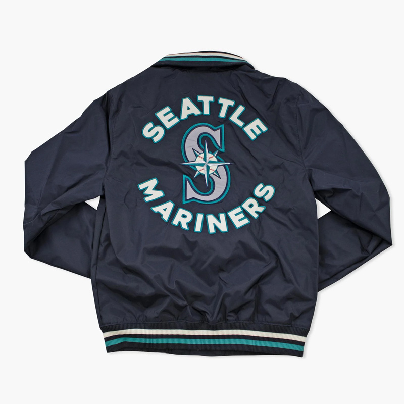 Seattle Mariners Navy Bullpen Nylon Jacket - Image 2