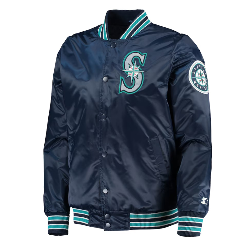Seattle Mariners The Diamond Navy Satin Jacket