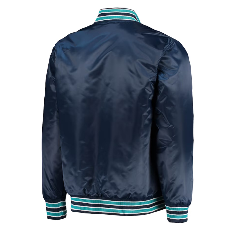 Seattle Mariners The Diamond Navy Satin Jacket - Image 2