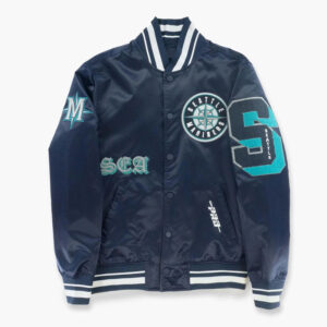Seattle Mariners Olde Time Navy Satin Jacket