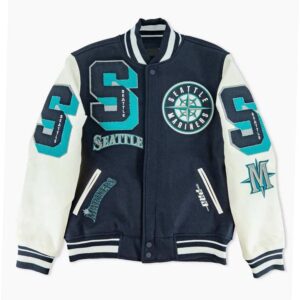 Sluggers Seattle Mariners Navy and White Varsity Jacket