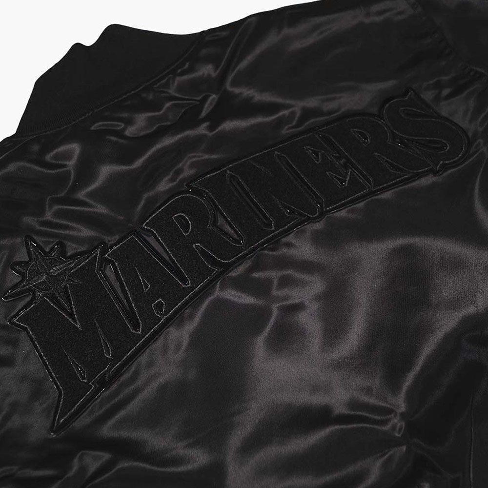 Seattle Mariners Sodo Nights Black Satin Jacket - Image 3