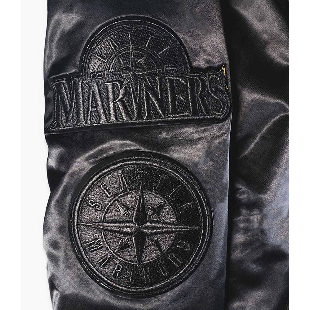 Seattle Mariners Sodo Nights Black Satin Jacket - Image 2