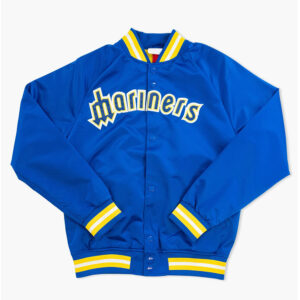 Seattle Mariners Throwback Wordmark Satin Jacket