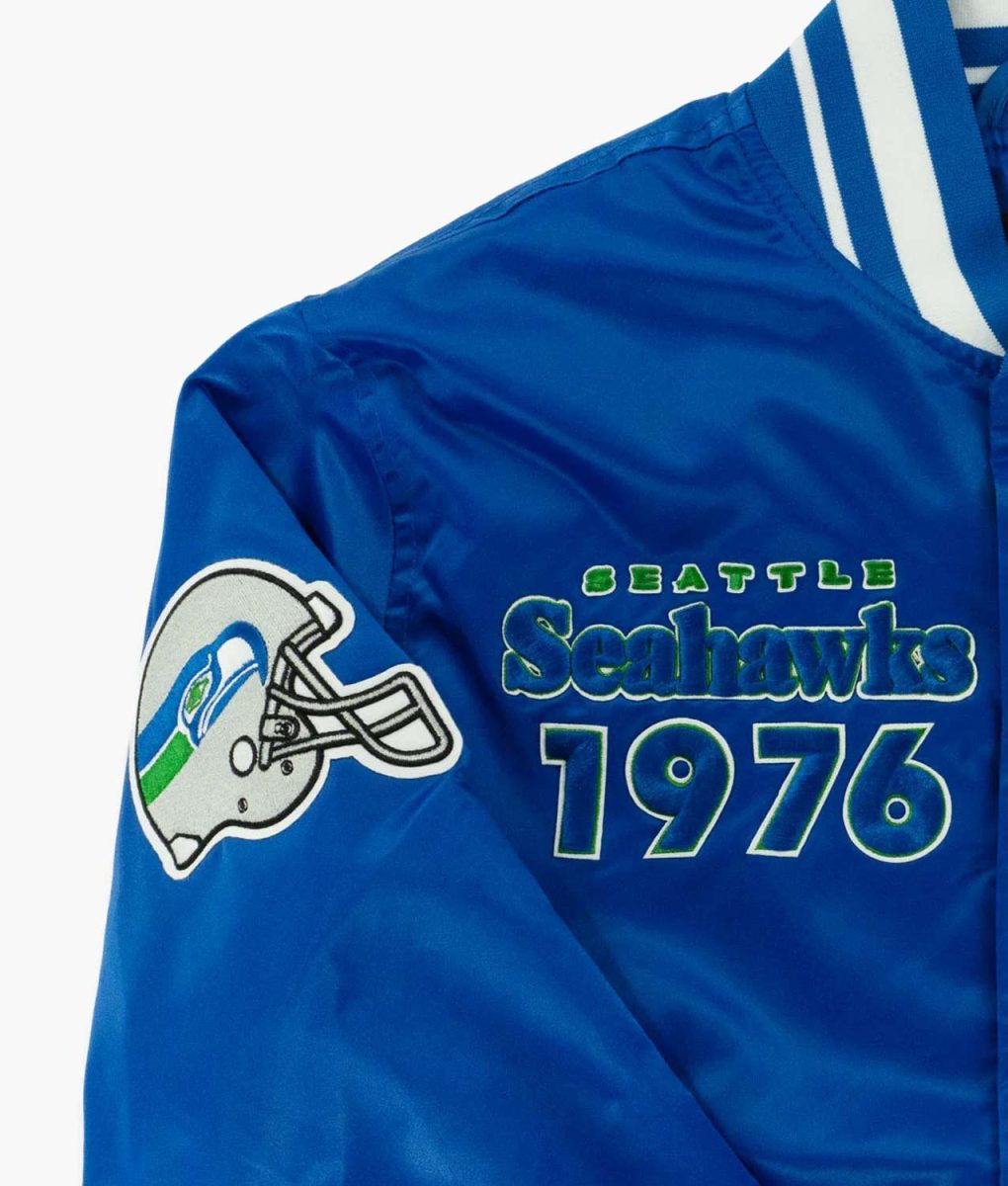 Seattle Seahawks Cream Throwback Classic Jacket - Image 5