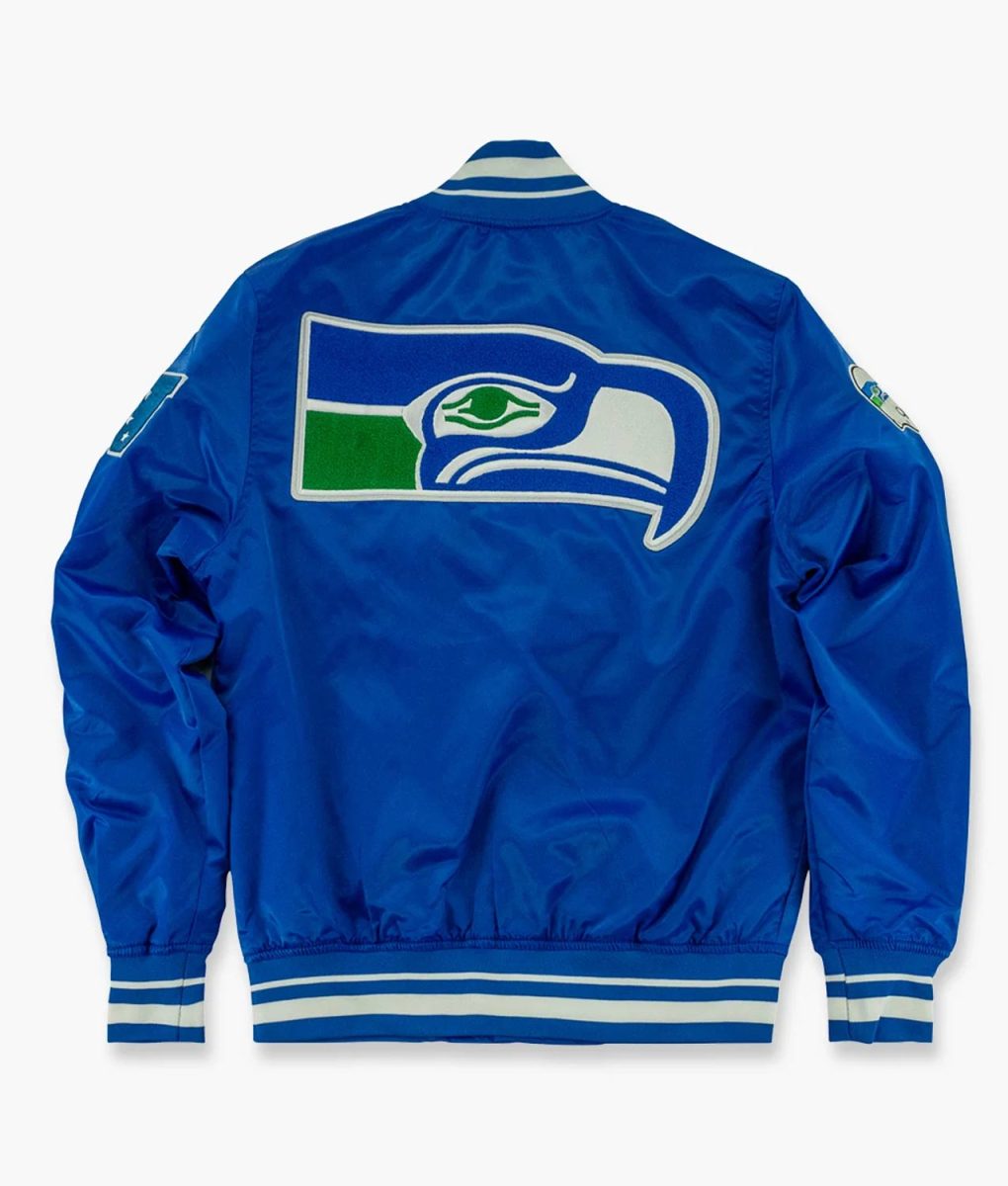 Seattle Seahawks Cream Throwback Classic Jacket - Image 4