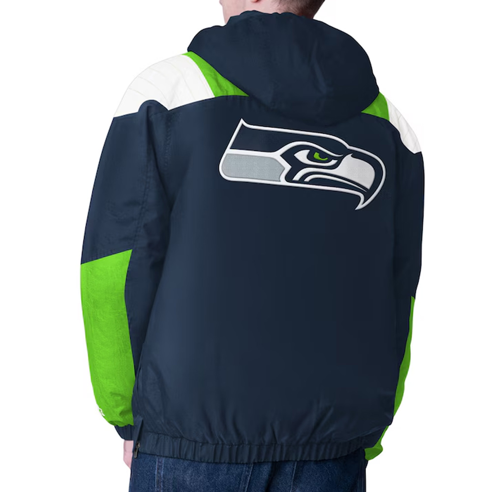Seattle Seahawks Charger Half-Zip Pullover Jacket - Image 2