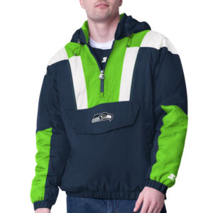 Seattle Seahawks Charger Half-Zip Pullover Jacket