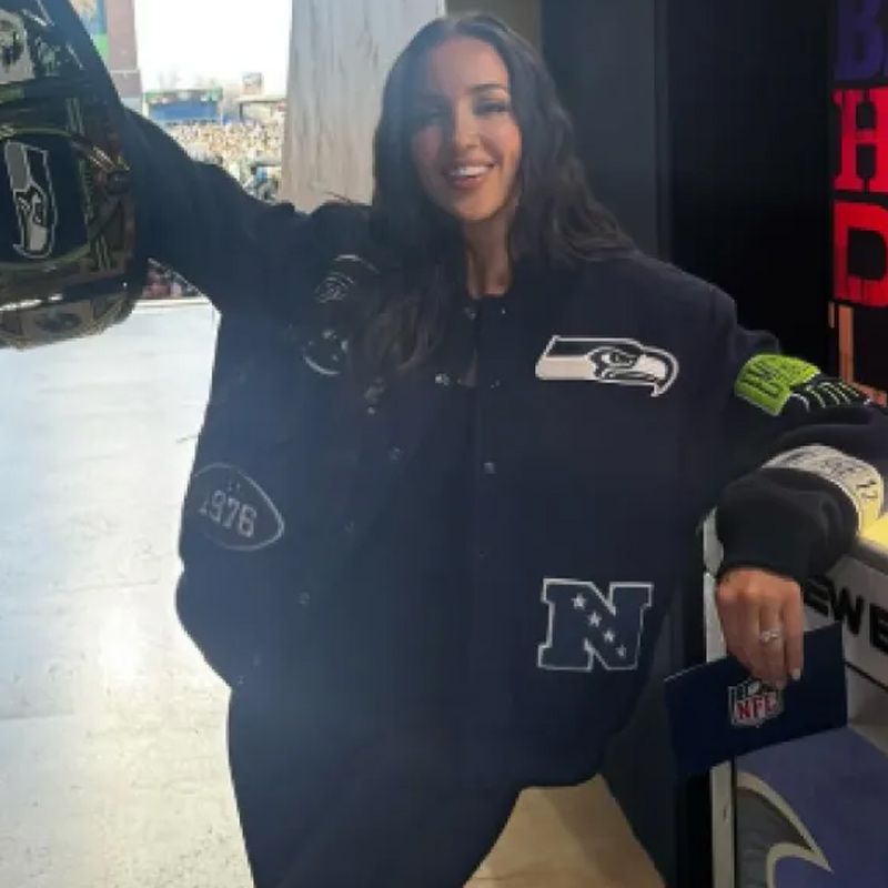 Chelsea Green Seattle Seahawks Varsity Jacket - Image 3