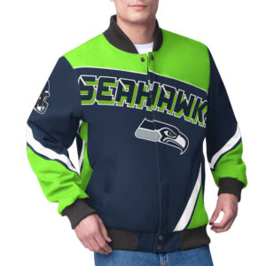 Seattle Seahawks Maximum Racing Navy Jacket