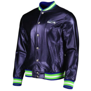 Seattle Seahawks Metallic Navy Jacket