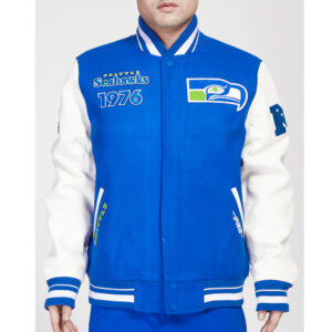 Retro Seattle Seahawks Classic Rib Varsity Jacket