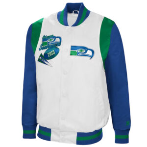 Retro The All-American Seattle Seahawks White/Royal Jacket