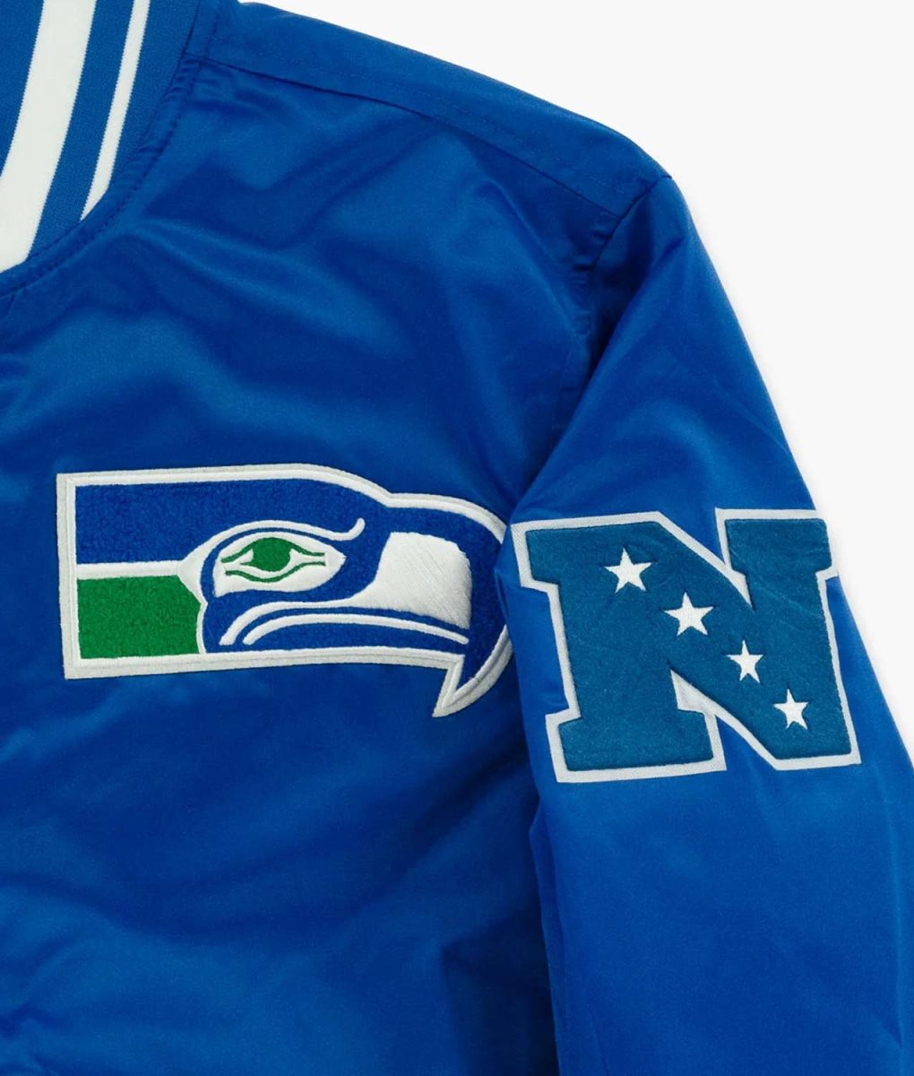 Seattle Seahawks Cream Throwback Classic Jacket - Image 8