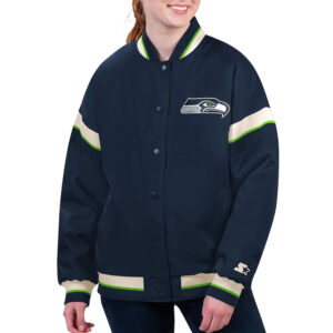 Seattle Seahawks Tournament Navy Varsity Jacket