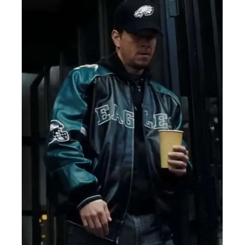Shooter Mark Wahlberg Philadelphia Eagles Leather Jacket - Image 5