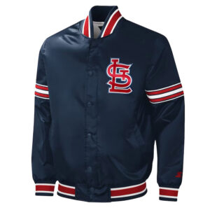 St. Louis Cardinals Slider Navy Satin Jacket