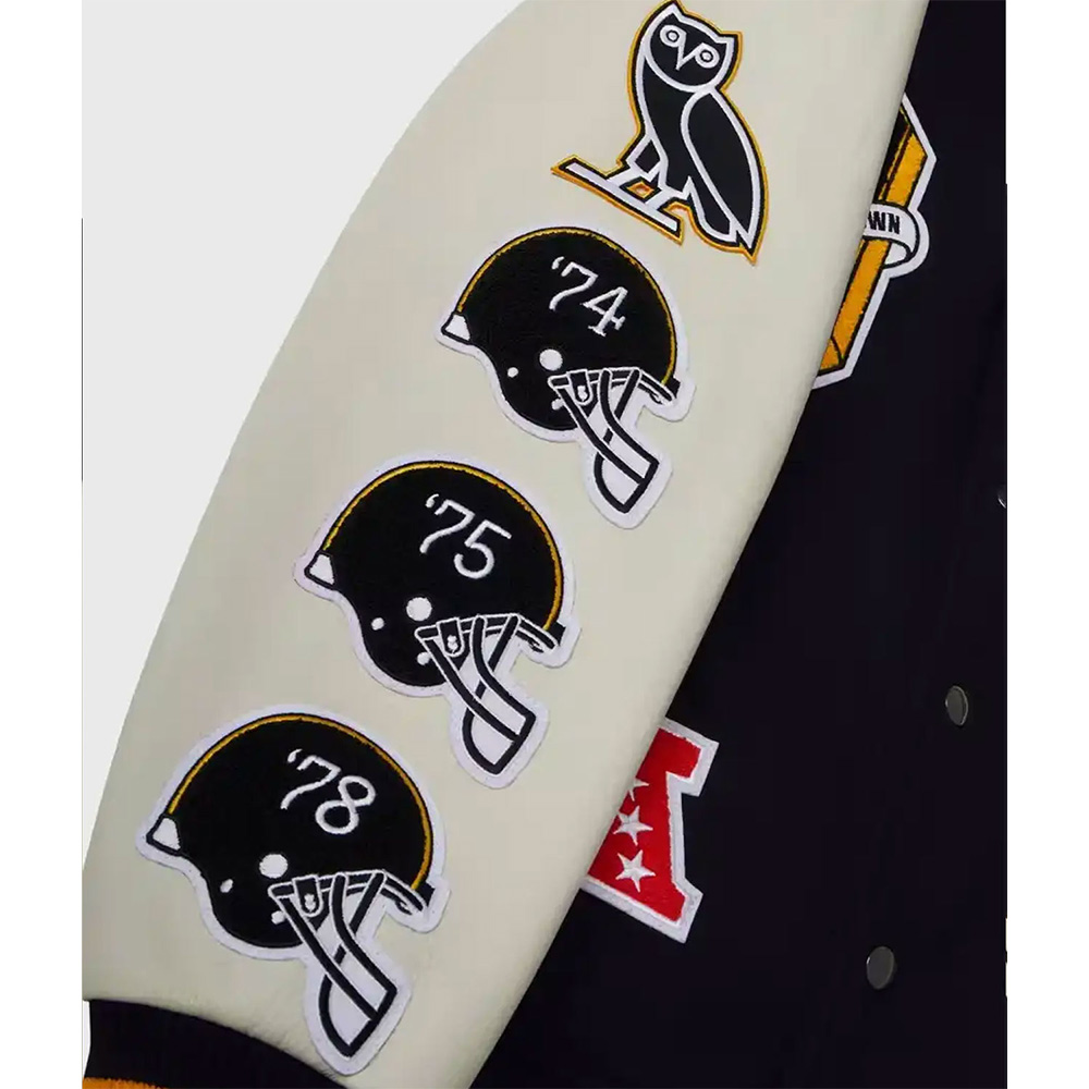 Pittsburgh Steelers Snoop Dogg OVO Varsity Jacket - Image 6