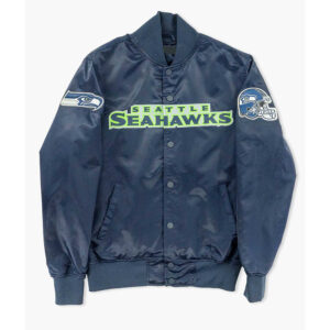 Seattle Seahawks Spirit Style Navy Satin Jacket