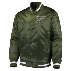 St. Louis Blues Green Satin Jacket