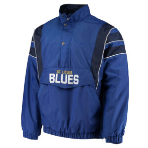 St. Louis Blues Blue Impact Half-Zip Jacket