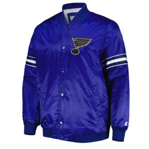 Blue Pick & Roll St. Louis Blues Satin Jacket