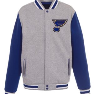St. Louis Blues Varsity Royal/Gray Wool Jacket