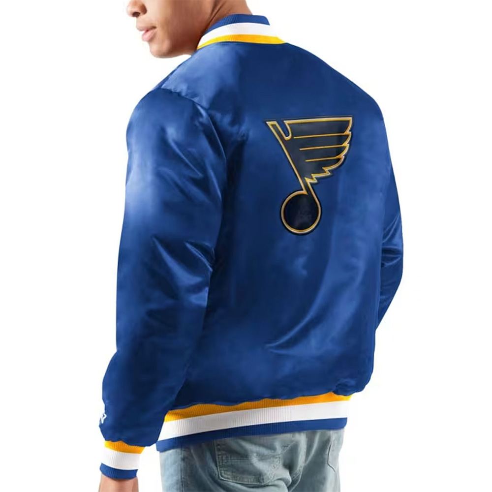St. Louis Blues Youth Heavyweight Satin Jacket - Image 2