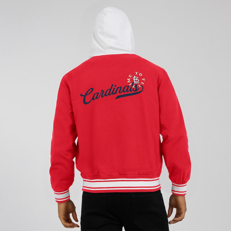 St. Louis Cardinals Red Cotton Hooded Jacket - Image 5