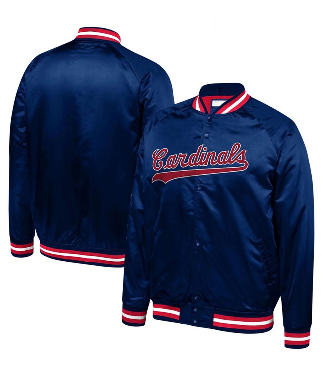 St. Louis Cardinals Full-Snap Navy Jacket - Image 3