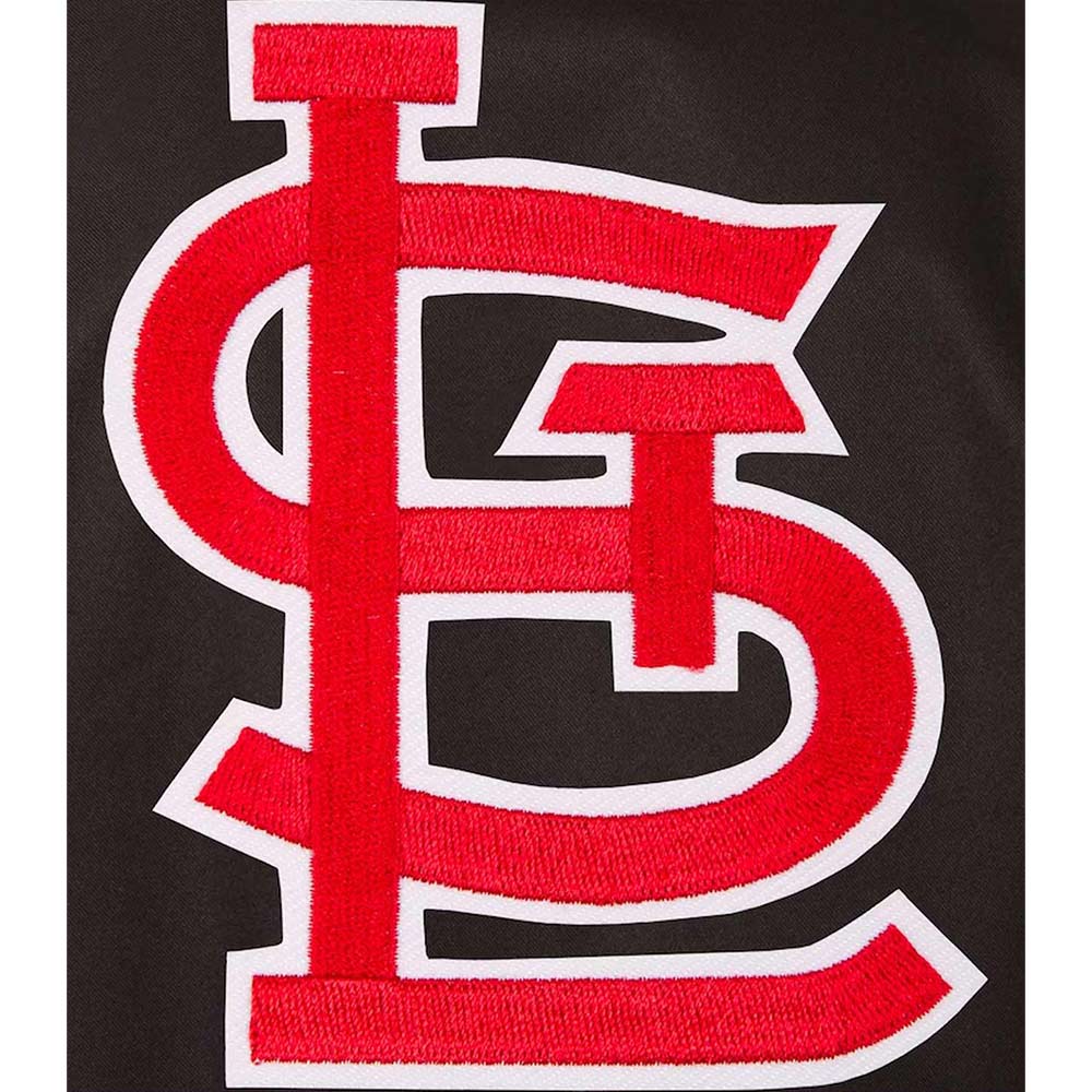 St. Louis Cardinals Black and Red Poly-Twill Jacket - Image 4