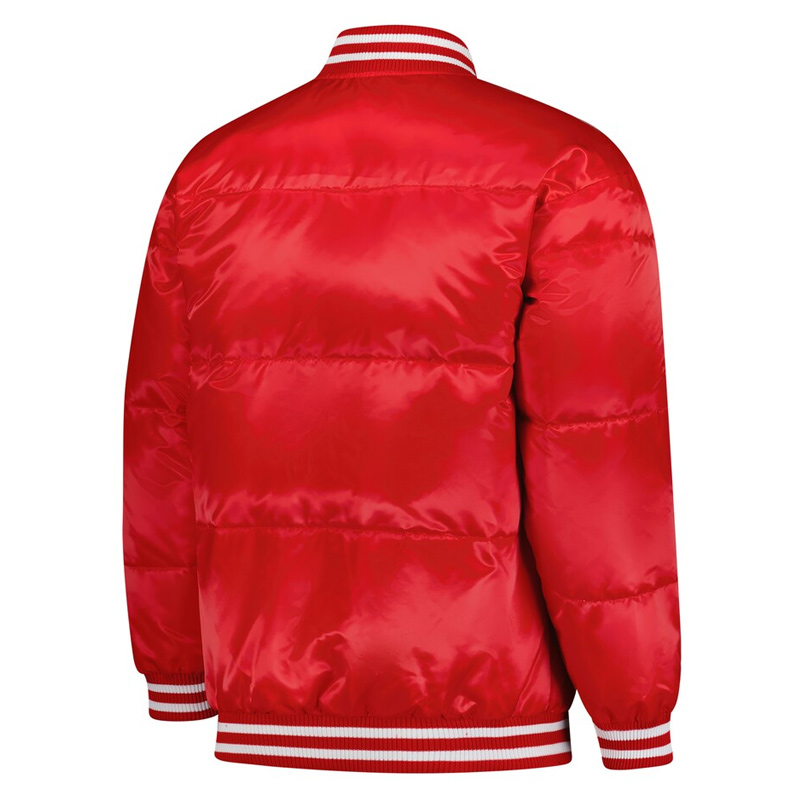 St. Louis Cardinals Puffer Red Satin Jacket - Image 2