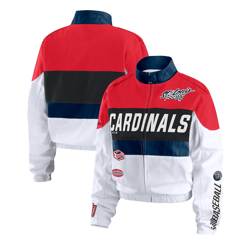 St. Louis Cardinals Racing Red/White Full-Zip Jacket - Image 3