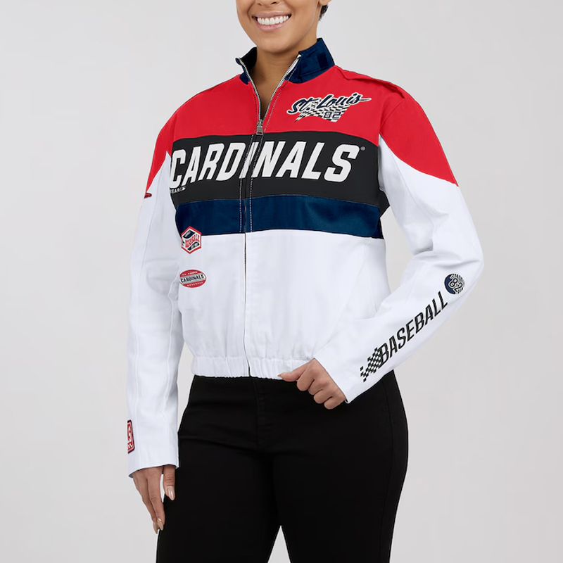St. Louis Cardinals Racing Red/White Full-Zip Jacket - Image 4
