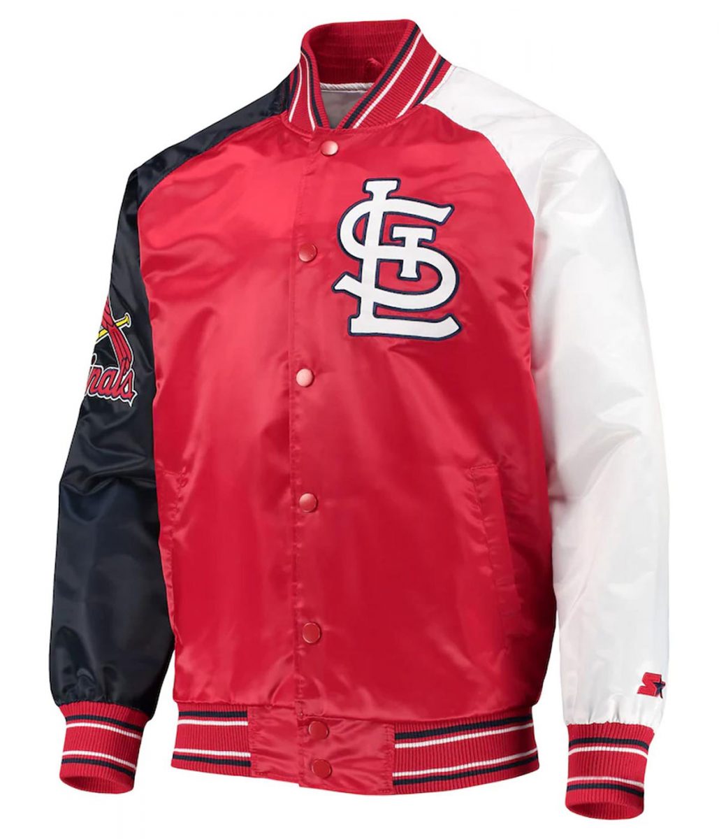 St. Louis Cardinals Reliever Raglan Full-Snap Satin Jacket