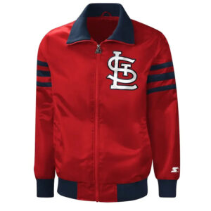 The Captain II St. Louis Cardinals Red Varsity Satin Jacket