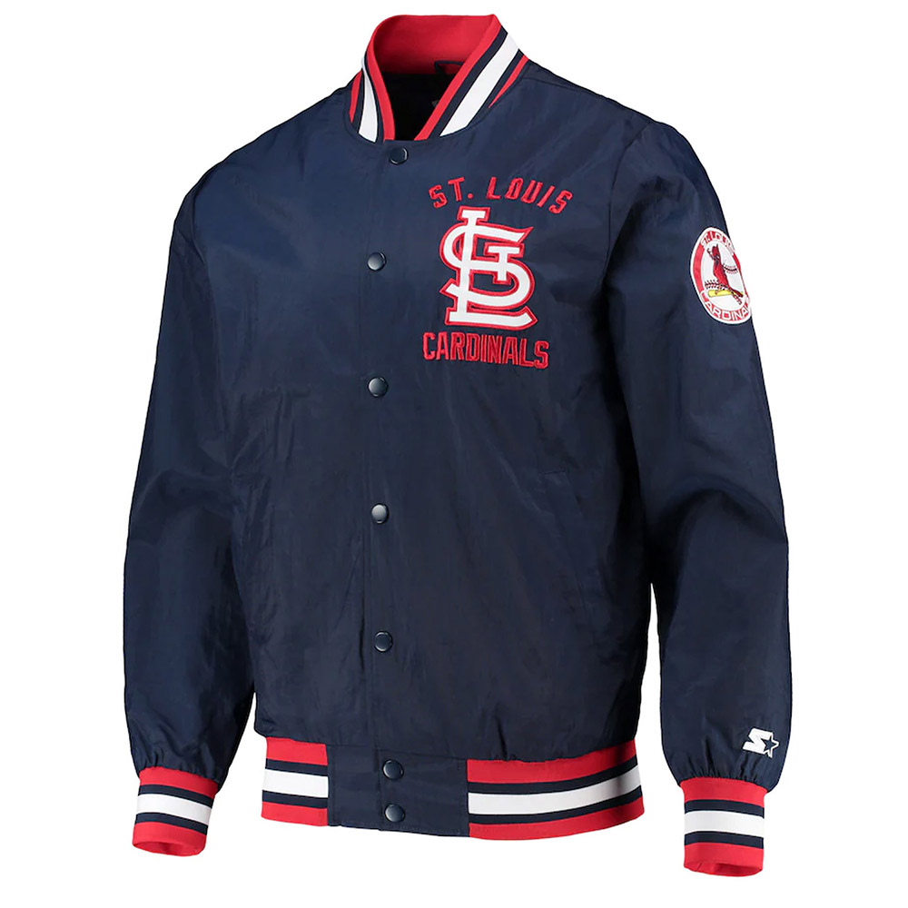 The Jet III St. Louis Cardinals Navy Blue Satin Jacket